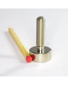 NdFeB Topfmagnet Ø12 x 5 mm mit M5 x 18 mm-Außengewinde, rostfrei