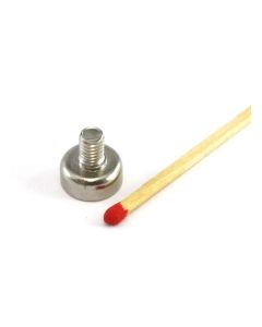NdFeB Topfmagnet Ø12 x 5 mm mit M5 x 7 mm-Außengewinde, rostfrei