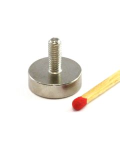 NdFeB Topfmagnet Ø16 x 5 mm mit M4-Außengewinde, rostfrei