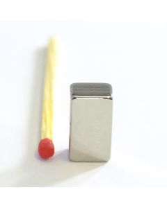 NdFeB N50 Quadermagnet 14 x 8 x 6 mm, vernickelt, längs magnetisiert