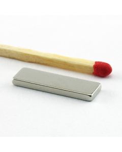 NdFeB N35 Quadermagnet 20 x 6 x 1,8 mm, vernickelt