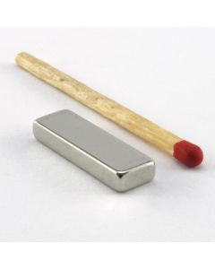 NdFeB N35 Quadermagnet 20 x 6 x 3 mm, vernickelt