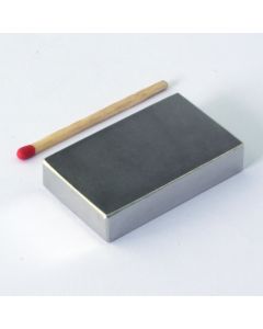 NdFeB N45 Quadermagnet 40 x 24 x 8 mm, vernickelt