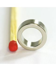 NdFeB N45 Ringmagnet Ø10 (7) x 3,5 mm, vernickelt, diametral
