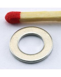 NdFeB N42 Ringmagnet Ø12 (7) x 1 mm, vernickelt