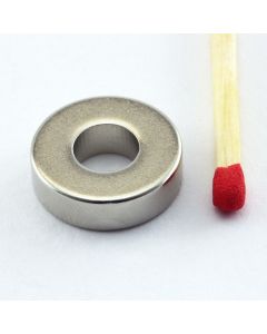 NdFeB 45SH Ringmagnet Ø14 (6) x 4 mm, vernickelt, 4-polig axial