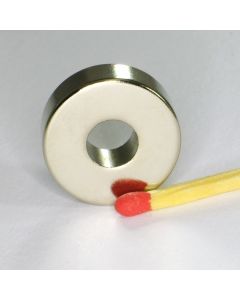 NdFeB N35 Ringmagnet Ø18 (6,5) x 6 mm, vernickelt