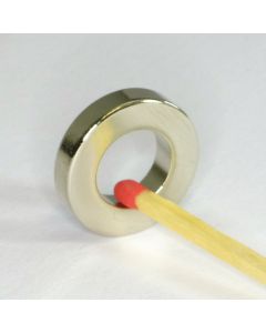 NdFeB N35 Ringmagnet Ø18 (10) x 4 mm, vernickelt, diametral