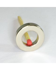 NdFeB N40 Ringmagnet Ø18 (10) x 4 mm, vernickelt