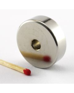 NdFeB N45 Ringmagnet Ø29,9 (6) x 10 mm, vernickelt