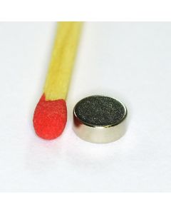 NdFeB N48 Scheibenmagnet Ø5 x 2 mm, vernickelt, diametral