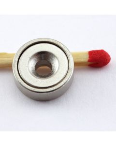 SmCo Topfmagnet mit 90°-Senkung, Ø12 x 4 mm, S-Pol, rostfrei